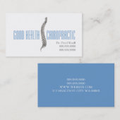 Carte De Visite Chiropractor Chiropractic Health Wellness Clinic (Devant / Derrière)