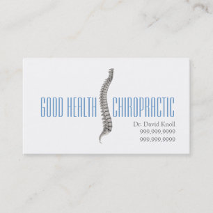 Carte De Visite Chiropractor Chiropractic Health Wellness Clinic
