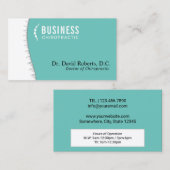 Carte De Visite Chiropractor Chiropractor Logo santé de la colonne (Devant / Derrière)