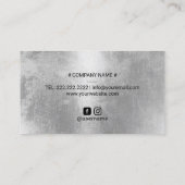 Carte De Visite Chiropractor Chiropractor Silver tendance (Dos)