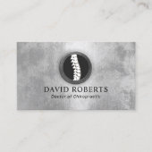 Carte De Visite Chiropractor Chiropractor Silver tendance (Devant)