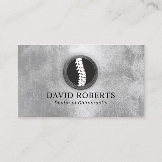 Carte De Visite Chiropractor Chiropractor Silver tendance (Devant)