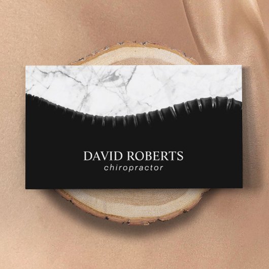 Carte De Visite Chiropractor Chiropratique Spine et Marble Chiro