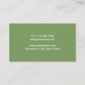 Carte De Visite Chiropractor Chiropratique Spine Green Wellness SP (Dos)
