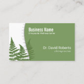 Carte De Visite Chiropractor Chiropratique Spine Green Wellness SP (Devant)