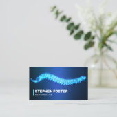Carte De Visite Chiropractor Massage Thérapiste Spine Ajuster Bleu (Debout devant)