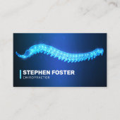 Carte De Visite Chiropractor Massage Thérapiste Spine Ajuster Bleu (Devant)