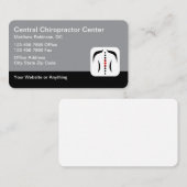 Carte De Visite Chiropractor Medical Business Cards Spine Theme (Devant / Derrière)