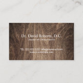 Carte De Visite Chiropractor Spine Logo Classy Wood Chiropractor (Dos)
