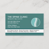 Carte De Visite Chiropractor Symbole moderne de la colonne vertébr (Devant)