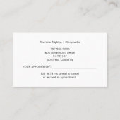 Carte de visite chiropraticien (Dos)