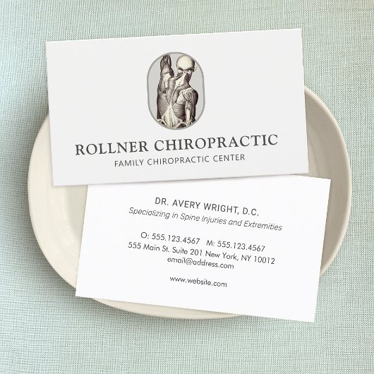 Carte De Visite Chiropraticien Chiropratique Blessure spinale