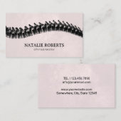 Carte De Visite Chiropraticien Chiropratique Spine Therapist Blush (Devant / Derrière)