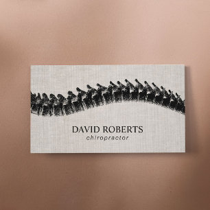 Carte De Visite Chiropraticien Chiropratique Spine Therapist Linen