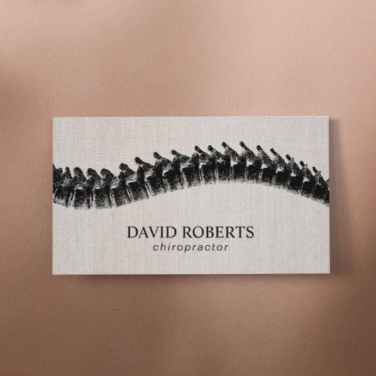 Carte De Visite Chiropraticien Chiropratique Spine Therapist Linen