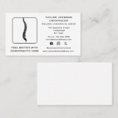 Carte De Visite Chiropraticien Chiropratique Typographie Médias so (Devant / Derrière)