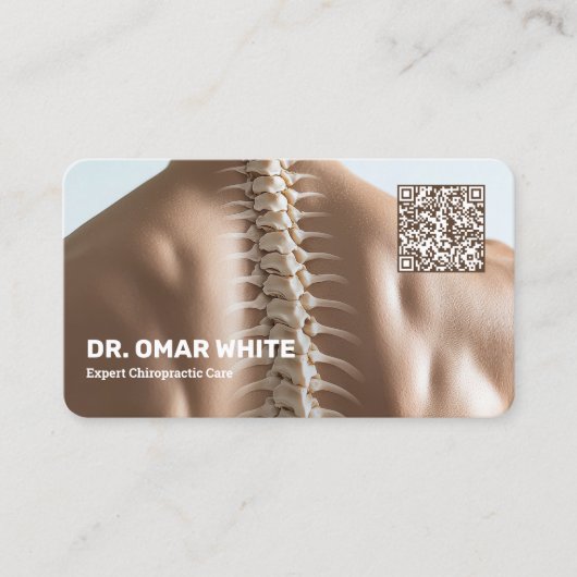 Carte De Visite Chiropraticien de la chiropratique de QR (Devant)