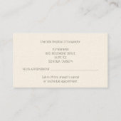 Carte De Visite Chiropraticien De La Spine Anatomique (Dos)