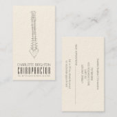 Carte De Visite Chiropraticien De La Spine Anatomique (Devant / Derrière)