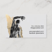 Carte De Visite Chiropraticien de l'anatomie chiropratique de l'or (Dos)