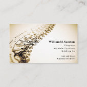 Carte De Visite Chiropraticien d'illustration anatomique antique (Dos)