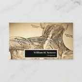 Carte De Visite Chiropraticien d'illustration anatomique antique (Devant)