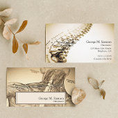 Carte De Visite Chiropraticien d'illustration anatomique antique