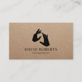 Carte De Visite Chiropraticien Healing Hands Thérapiste Rustique K (Devant)