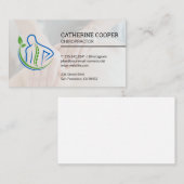 Carte De Visite Chiropraticien | Logo arrière (Devant / Derrière)