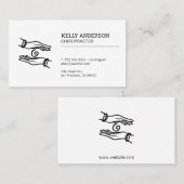 Carte De Visite Chiropraticien | Mains de guérison (Devant / Derrière)