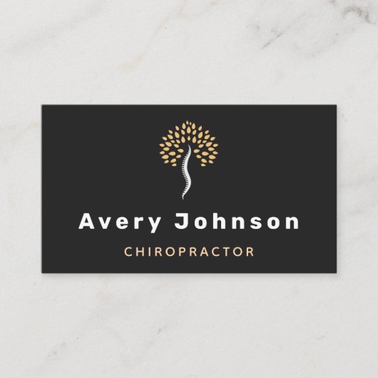 Carte De Visite Chiropraticien minimal moderne Spine chiropratique (Devant)