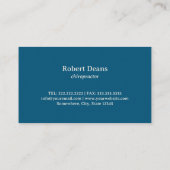 Carte de visite chiropraticien | Moderne (Dos)