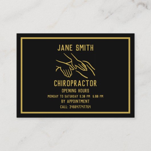 Carte De Visite Chiropraticien professionnel (Devant)