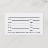 Carte De Visite Chiropraticien professionnel Nomination multiple (Dos)