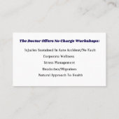 Carte de visite chiropraticien - sur mesure (Dos)