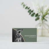 Carte De Visite Chiropratique Chiropractor Spine Ajuster Sage Vert (Debout devant)