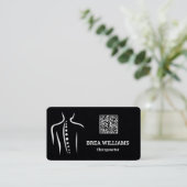 Carte De Visite Chiropratique chiropraticien massothérapeute QR (Debout devant)