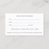 Carte De Visite Chiropratique Chiropraticien Nomination Rappel (Dos)