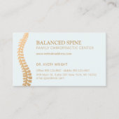 Carte De Visite Chiropratique Chiropraticien Rappel Bus (Devant)
