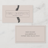 Carte De Visite Chiropratique de la famille (Devant / Derrière)