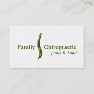 Carte De Visite Chiropratique de la famille Chiropraticien Cliniqu