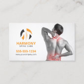 Carte De Visite Chiropratique Massage Thérapie Chiropractor orange (Devant)