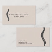 Carte De Visite Chiropratique moderne Chiropraticien Clinique Sant (Devant / Derrière)