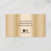 Carte De Visite Chiropratique Spine Logo Chiropracteur Or moderne (Dos)