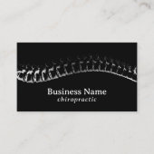 Carte De Visite Chiropratique Spine Therapist Chiropracteur noir (Devant)