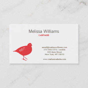 CARTE DE VISITE CHIRP RED