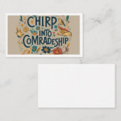 Carte De Visite Chirpe dans la camaraderie (Devant / Derrière)