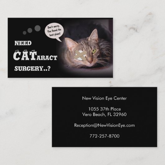 Carte De Visite Chirurgie de cataracte (Devant / Derrière)