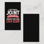 Carte De Visite Chirurgie De Remplacement En Coin La Récupération (Devant / Derrière)