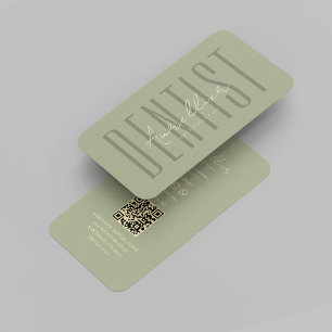 Carte De Visite Chirurgie dentaire moderne Sage dentaire Monogramm